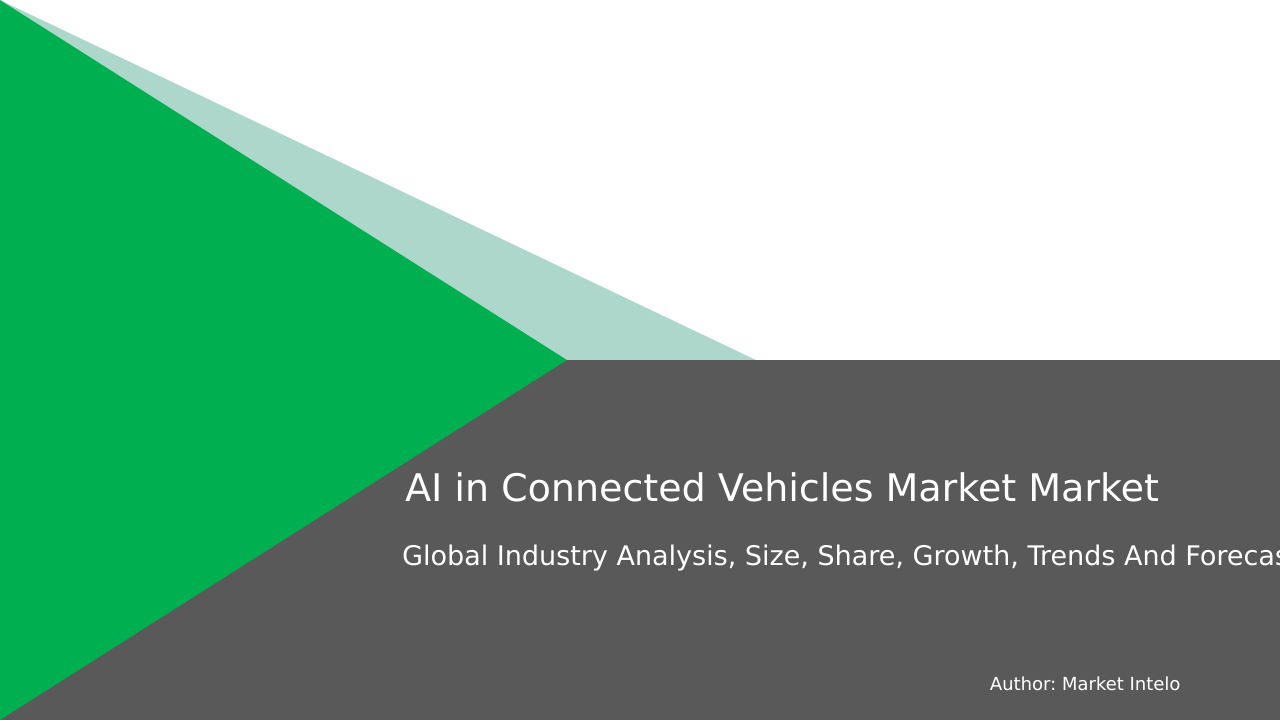 AI in Connected Vehicles Market Research Report 2033